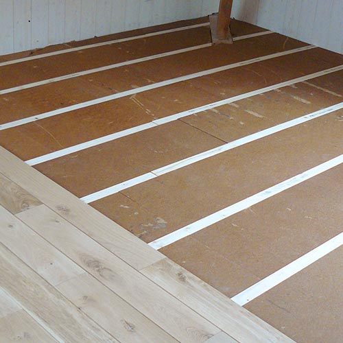 Fiber wood FiberTherm Floor with thermal and acoustic insulation