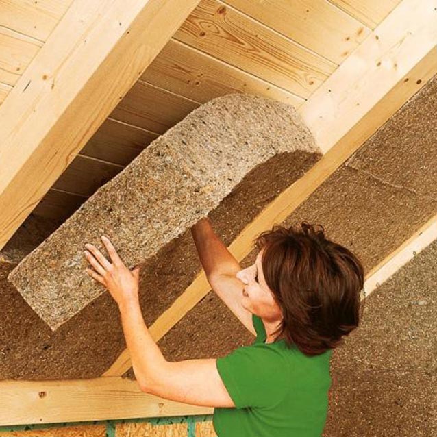 Flexible fiber wood FiberTherm Flex density 60kg/mc under roof insulation