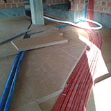 Dry screed with FiberTherm fiber wood insulation